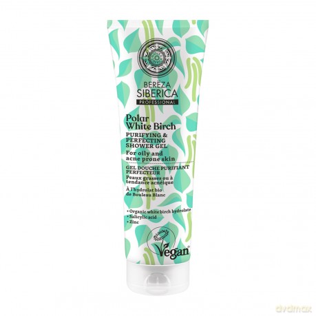 SIBERICA Bereza Professional Oczyszczający Żel pod prysznic Polar White Birch - skóra tłusta i trądzikowa 200 ml