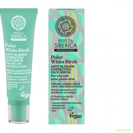 SIBERICA Bereza Professional Serum do twarzy przeciw niedoskonałościom Polar White Birch - cera tłusta i trądzikowa 30 ml