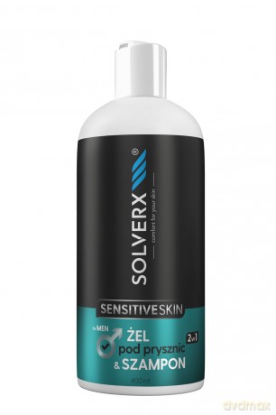 SOLVERX Sensitive Skin Men Żel pod prysznic i Szampon 2w1 400 ml