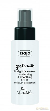 ZIAJA Kozie Mleko Ultralekki Krem Spf 15