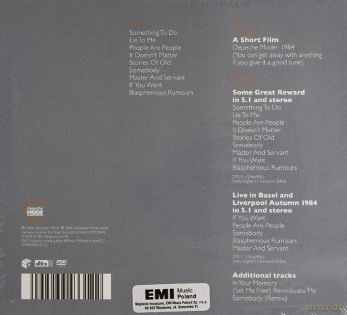 Depeche Mode: Some Great Reward [CD]+[DVD]