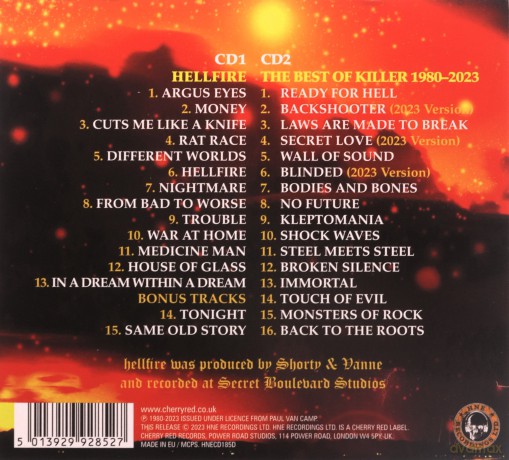 Killer: Hellfire / The Best Of Killer [CD]