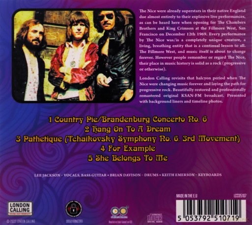 The Nice: Live At The Fillmore West 1969 [CD]