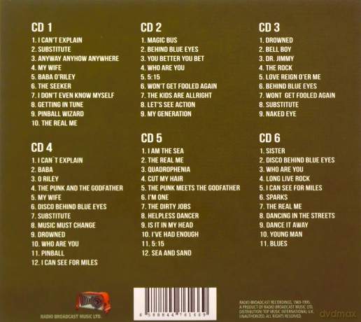 The Who: Live Rarities (Box 6 Cd) [6CD]