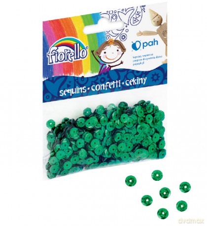 Confetti cekiny kółko zielone Fiorello GR-C14-6G