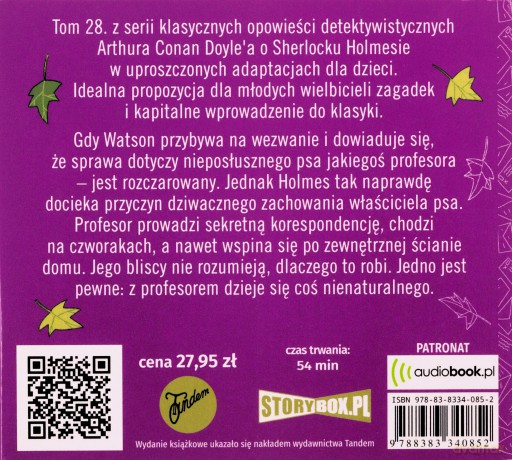 Człowiek na czworakach. Klasyka dla dzieci. Sherlock Holmes (Tom 28) - Arthur Conan Doyle [AUDIOBOOK]