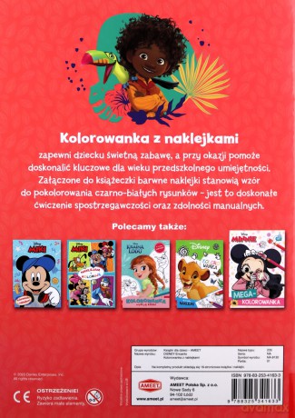 Disney Encanto Kolorowanka z naklejkami [KSIĄŻKA]