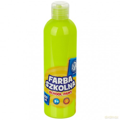 Farba szkolna naturalna tempera Astra 250 ml fluorescencyjna cytrynowa