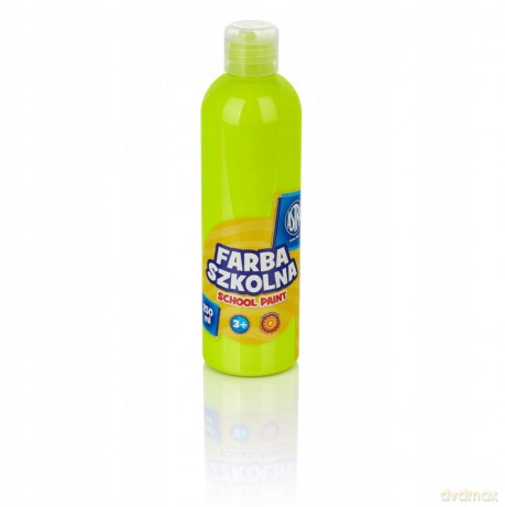 Farba szkolna naturalna tempera Astra 250 ml fluorescencyjna cytrynowa
