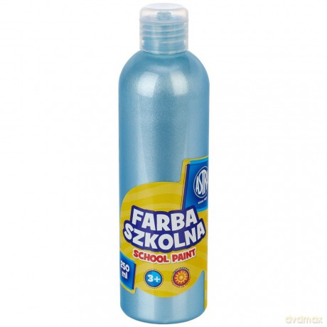 Farba szkolna naturalna tempera Astra 250 ml perłowa niebieska