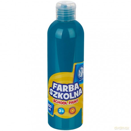 Farba szkolna naturalna tempera Astra 250 ml turkusowa