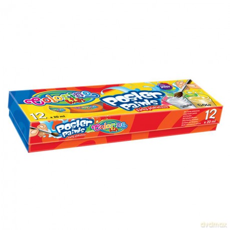 Farby plakatowe Colorino Kids 20 ml 12 kolorów