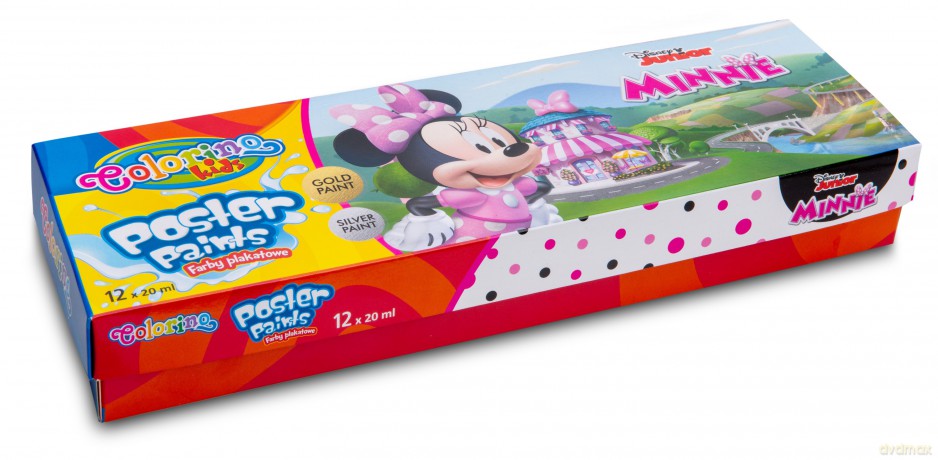 Farby plakatowe mix 20 ml Colorino Kids 12 kolorów Minnie