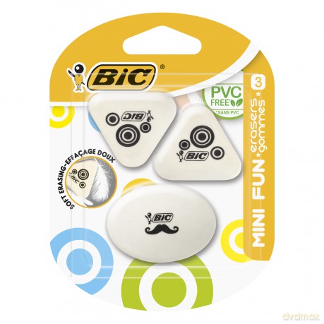 Gumka Mini Fun BIC Blister 3szt