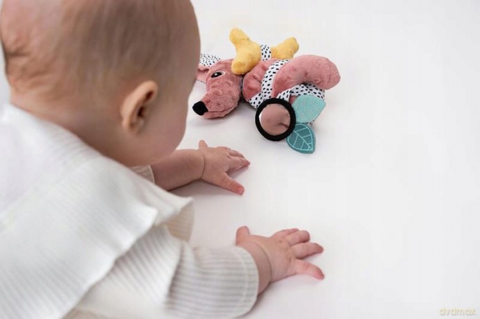 Jamiś spiralka do wózka pastel róż