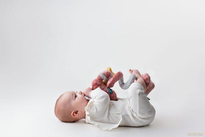 Jamiś spiralka do wózka pastel róż