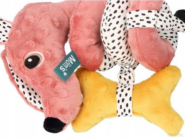 Jamiś spiralka do wózka pastel róż