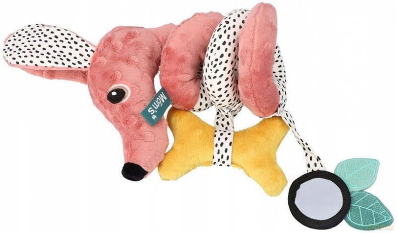 Jamiś spiralka do wózka pastel róż