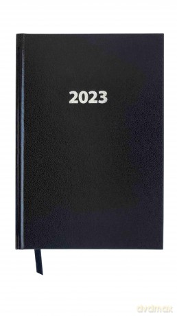 Kalendarz 2023 ekonomiczny A5 dzienny czarny V3 [KALENDARZ]