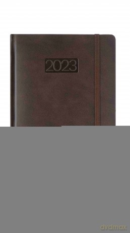 Kalendarz 2023 Lux z gumką A5 tygodniowy brązowy V5 [KALENDARZ]