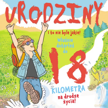 Karnet KW 18 góry chłopak hologram