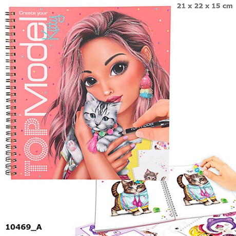 Kolorowanka z naklejkami kitty top model 10469a