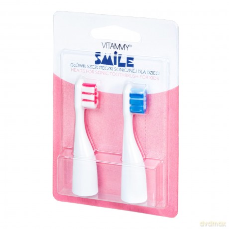 Końcówki do szczoteczki Vitammy Smile 2 sztuki niebiesko-różowe
