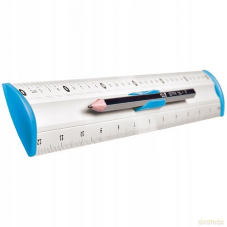 Linijka aluminiowa Tetis 30 cm uchwyt niebieski