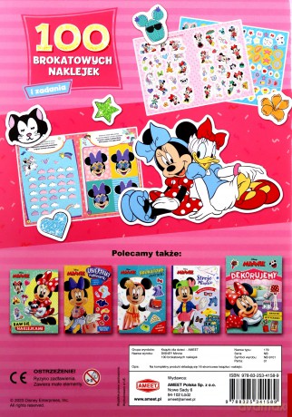 Minnie 100 brokatowych naklejek [KSIĄŻKA]