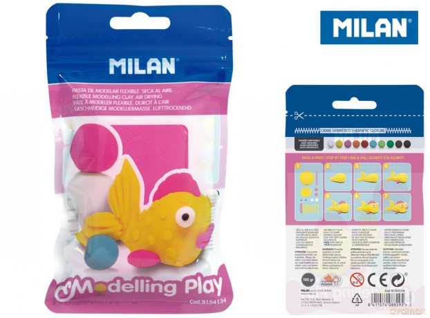 Modelina Milan samoutwardzalna AIR-DRY 100 g różowa