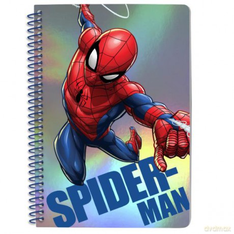 Notatnik A5 z metalizowaną okładką Spiderman MV15907