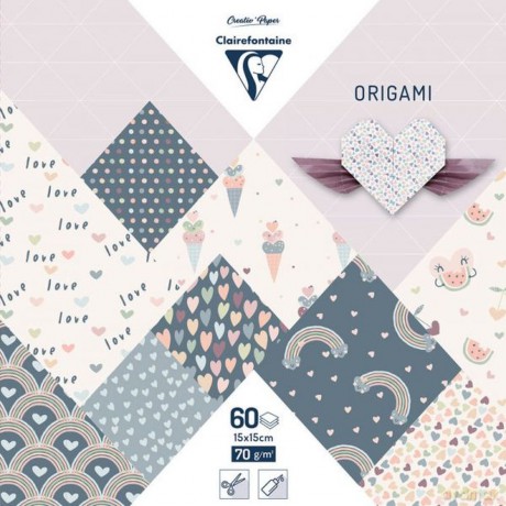 Papier origami 15x15 cm Little love 60 arkuszy
