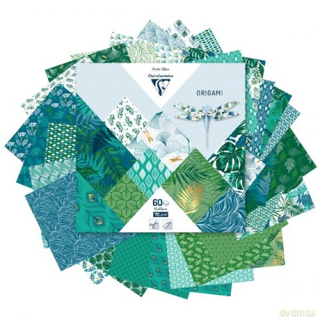 Papier origami 15x15 cm Vegetal chic 60 arkuszy