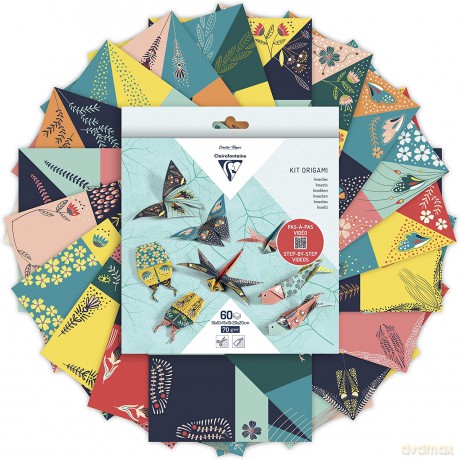 Papier origami KIT Owady 3 formaty 60 arkuszy