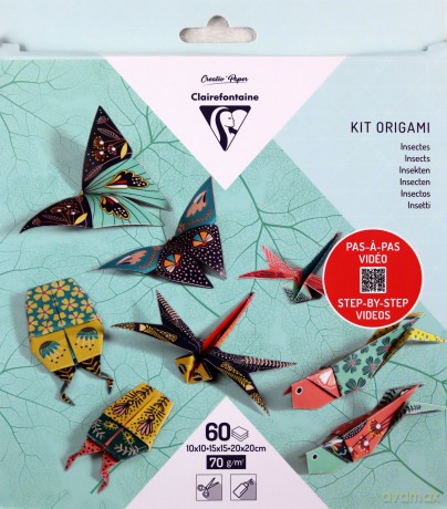 Papier origami KIT Owady 3 formaty 60 arkuszy