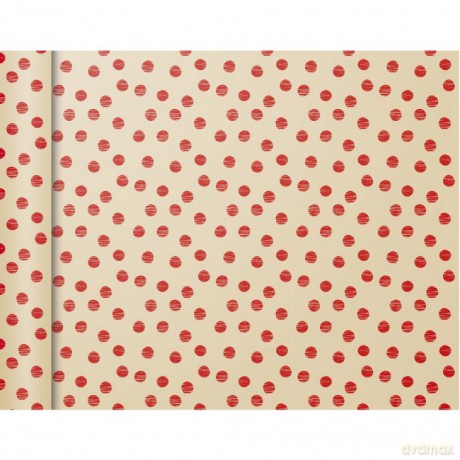 Papier pakowy mini rolki 5x0,35m Kropki