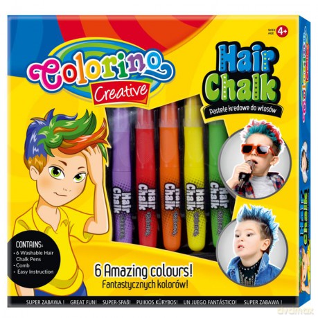 Pastele kredowe do włosów boys Colorino Kids 6 sztuk