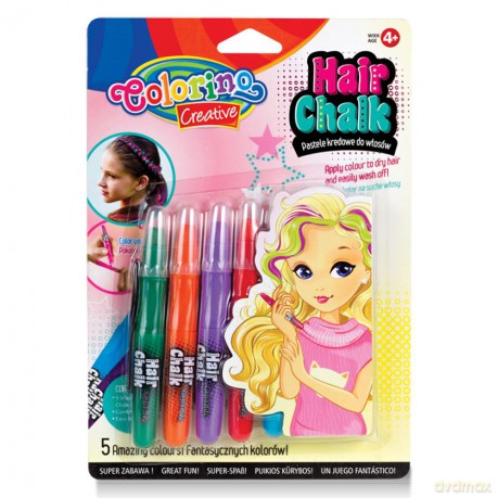 Pastele kredowe do włosów Colorino Kids 5 sztuk