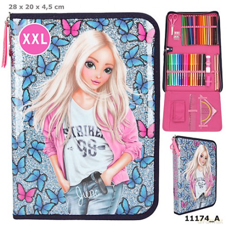 Piórnik 1 komorowy XXL z wyposażeniem TopModel Butterfly 11174A
