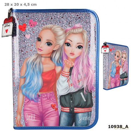 Piórnik 1 komorowy XXL z wyposażeniem TOPModel Love Letters 10938A