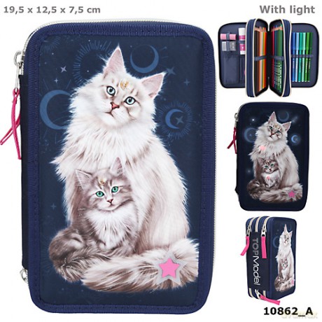 Piórnik 3 komorowy z wyposażeniem LED Moonlight TopModel 10862A