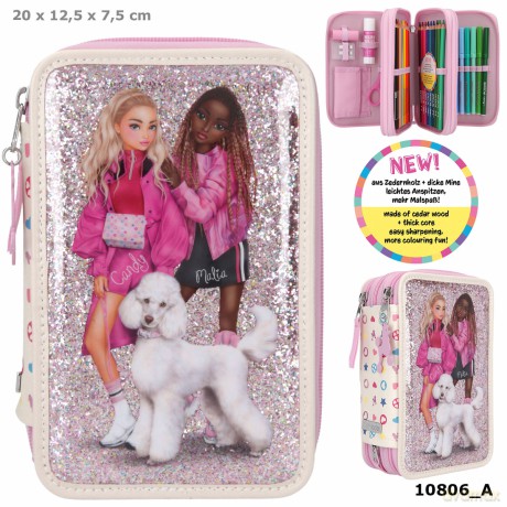 Piórnik 3 komorowy z wyposażeniem Top Model Bling Bling 10806A