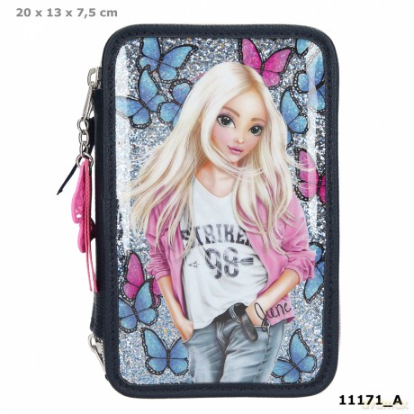 Piórnik 3 komorowy z wyposażeniem TopModel Butterfly 11171A