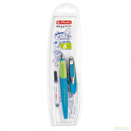 Pióro wieczne Herlitz my.pen niebieski-neon dla leworęcznych