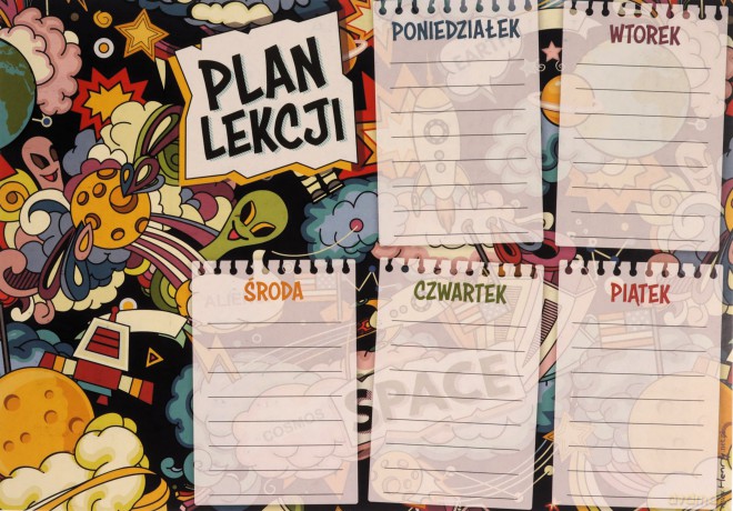 Plan lekcji A5 Kosmos