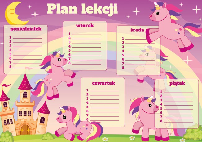 Plan lekcji A5 Kucyk