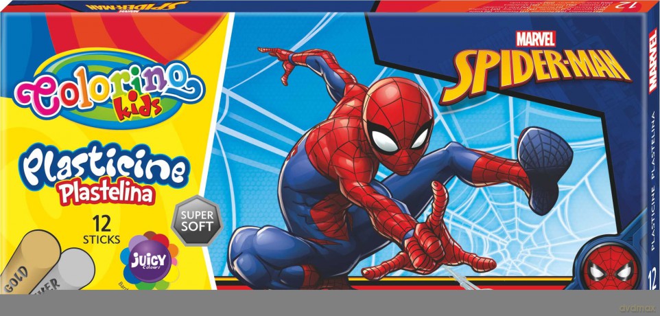 Plastelina Colorino Kids 12 kolorów Spiderman