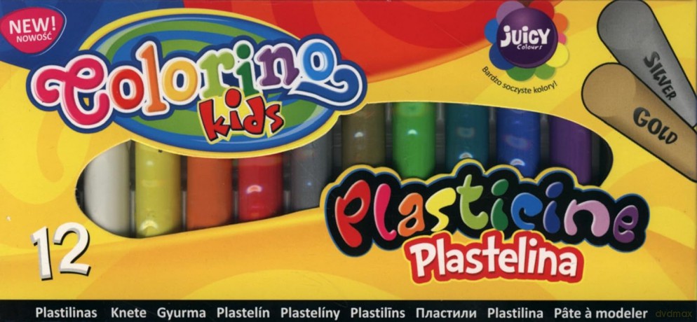 Plastelina Colorino Kids 12 kolorów złota srebrna