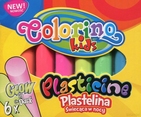 Plastelina Colorino Kids glow 6 kolorów
