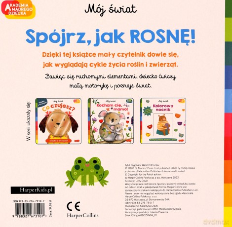 Spójrz, jak rosnę! Akademia mądrego dziecka. Mój świat - Roger Priddy [KSIĄŻKA]